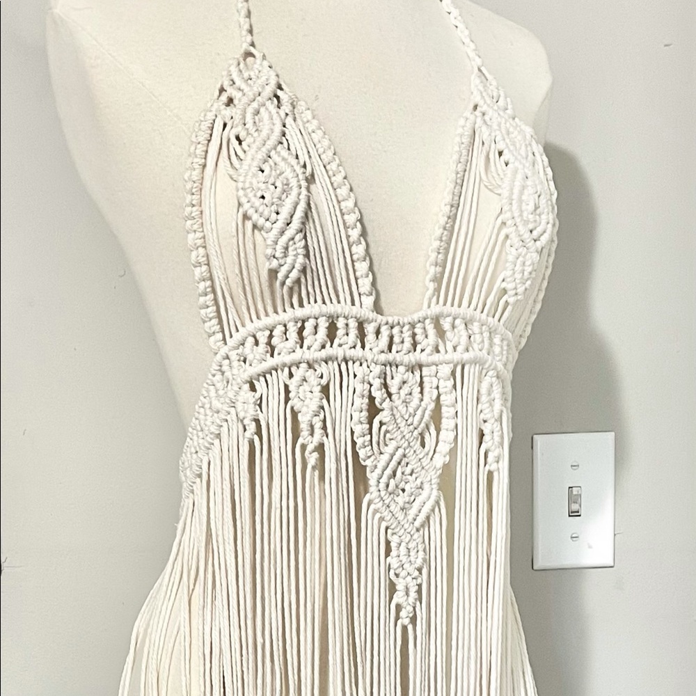 Handmade macrame dress for festivals beach wedding